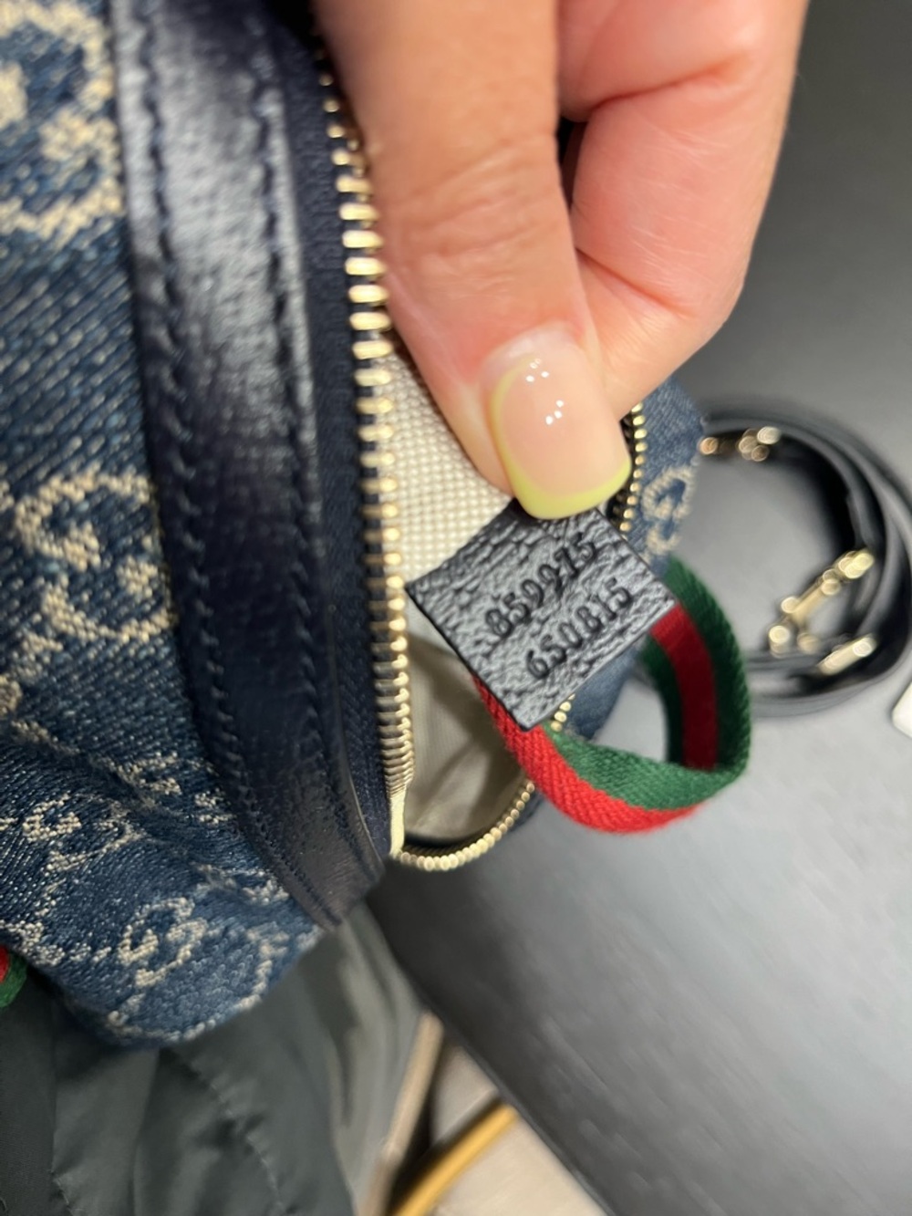 NEW ❤️Gucci💚 Mini GG Handbag in Blue & White GG Denim - Picture 7 of 15
